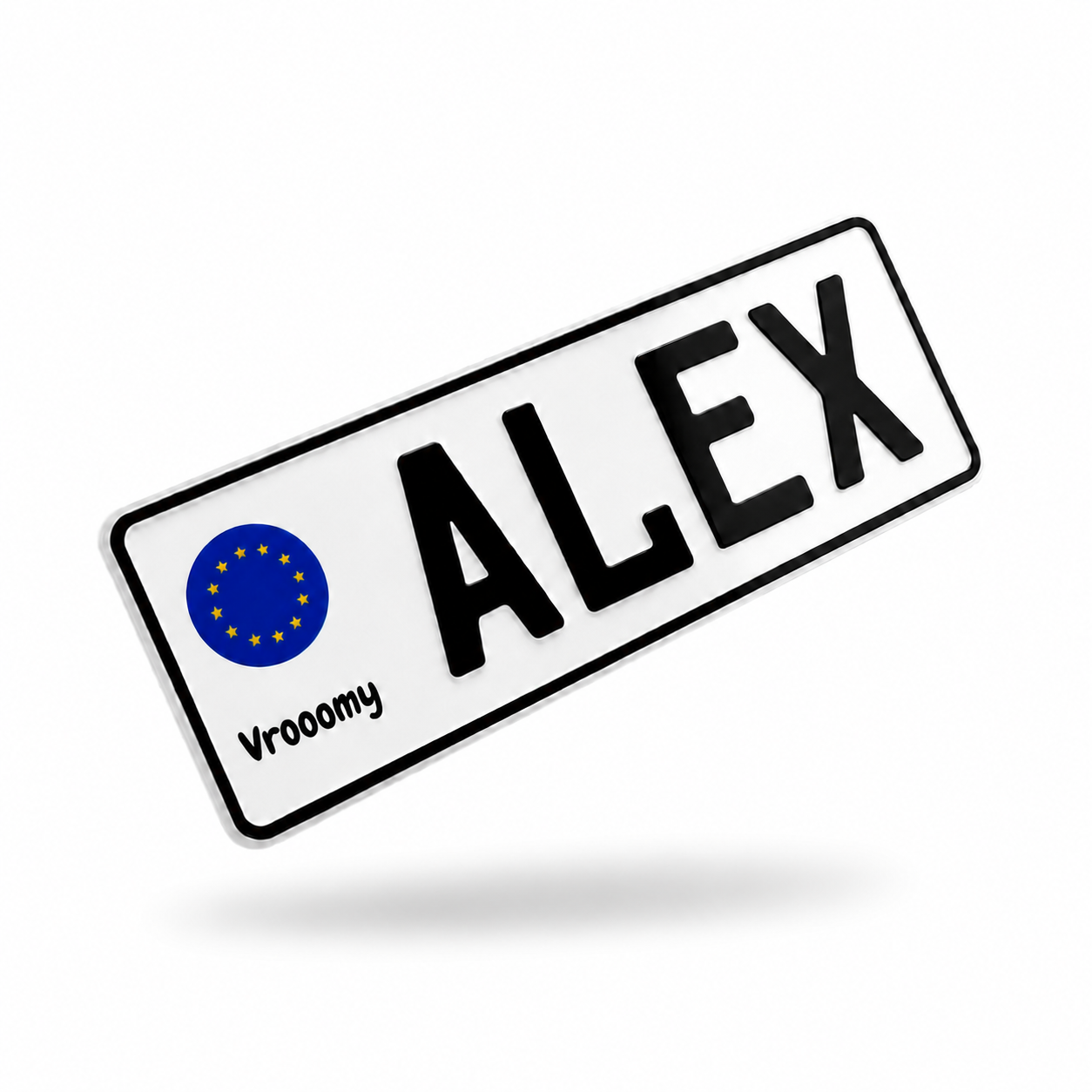 Number Plate Sticker 2x