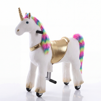 Vrooomy® Mechanische Eenhoorn S - Regenboog