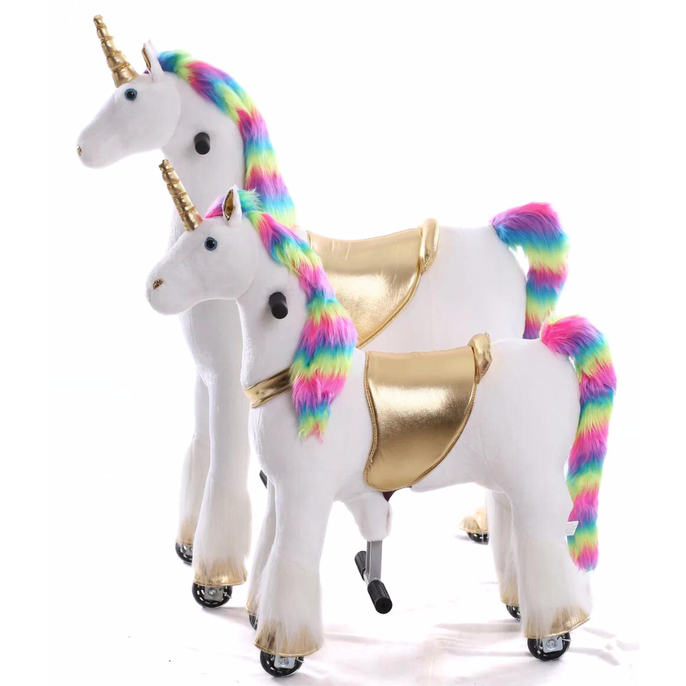 Vrooomy® Mechanische Eenhoorn S - Regenboog