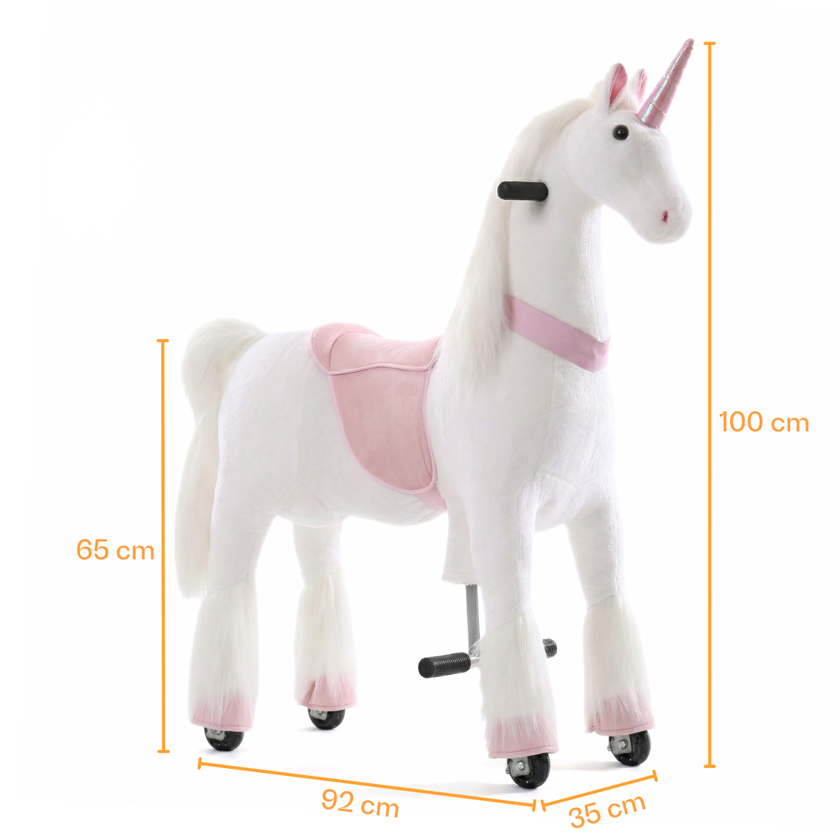 Vrooomy® Mechanisches Einhorn L - Rosa
