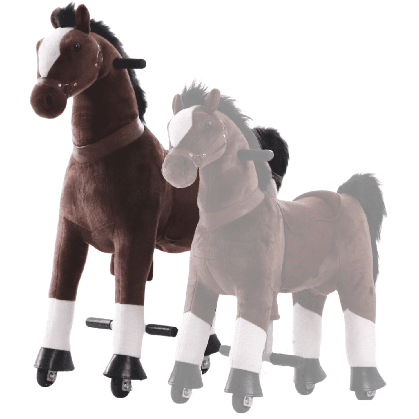 Vrooomy® Mechanischer Pony L – Dunkelbraun