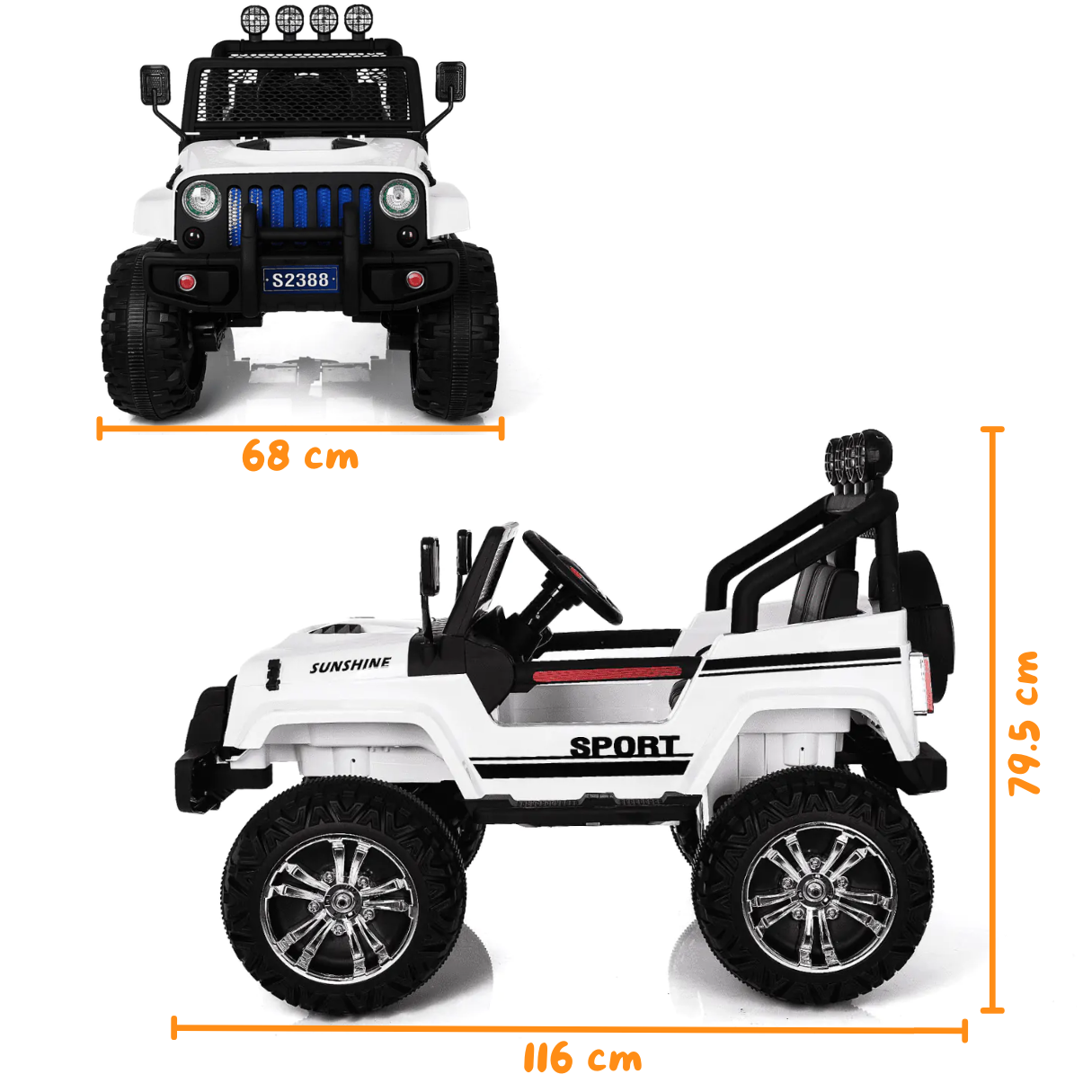 Vrooomy® 4x4 - Wit