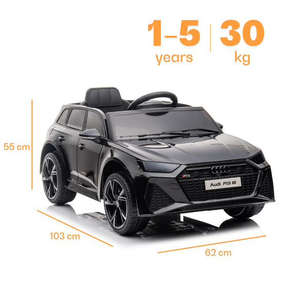 Elektrische kinderauto Audi RS6 Performance 12V zwart
