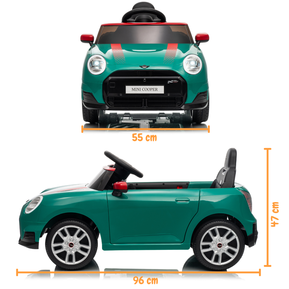 MINI Cooper Carro Elétrico Infantil 12V JCW – Verde