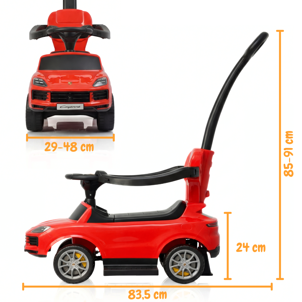 Porsche Cayenne Turbo S 3 em 1 - Vermelho
