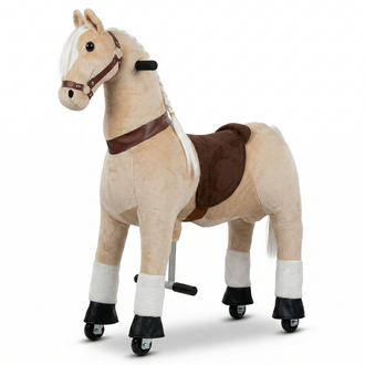Vrooomy® Langhaariger Mechanischer Pony L - Beige