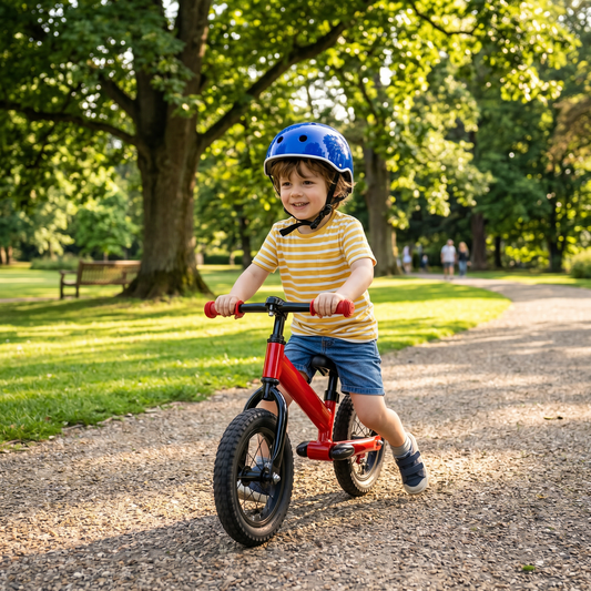 Fietsen met loopfietsen