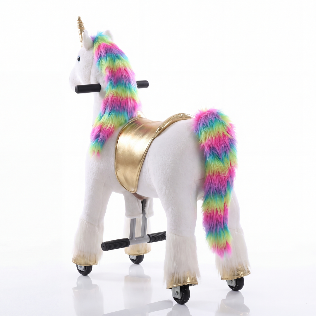 Vrooomy® Mechanische Eenhoorn S - Regenboog