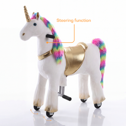 Vrooomy® Mechanische Eenhoorn S - Regenboog