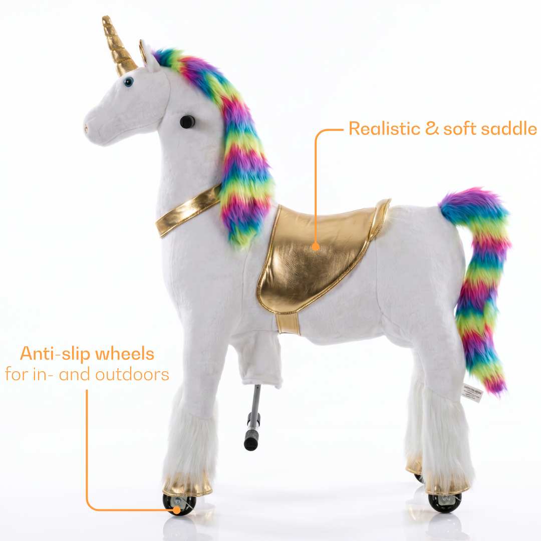 Vrooomy® Unicornio mecánico L - Blanco