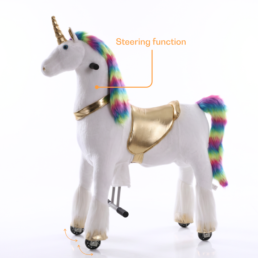 Vrooomy® Unicornio mecánico L - Blanco