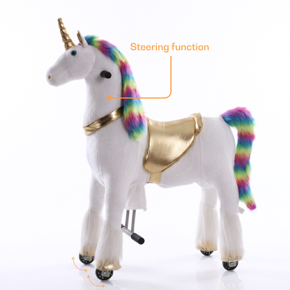 Vrooomy® Unicornio mecánico L - Blanco
