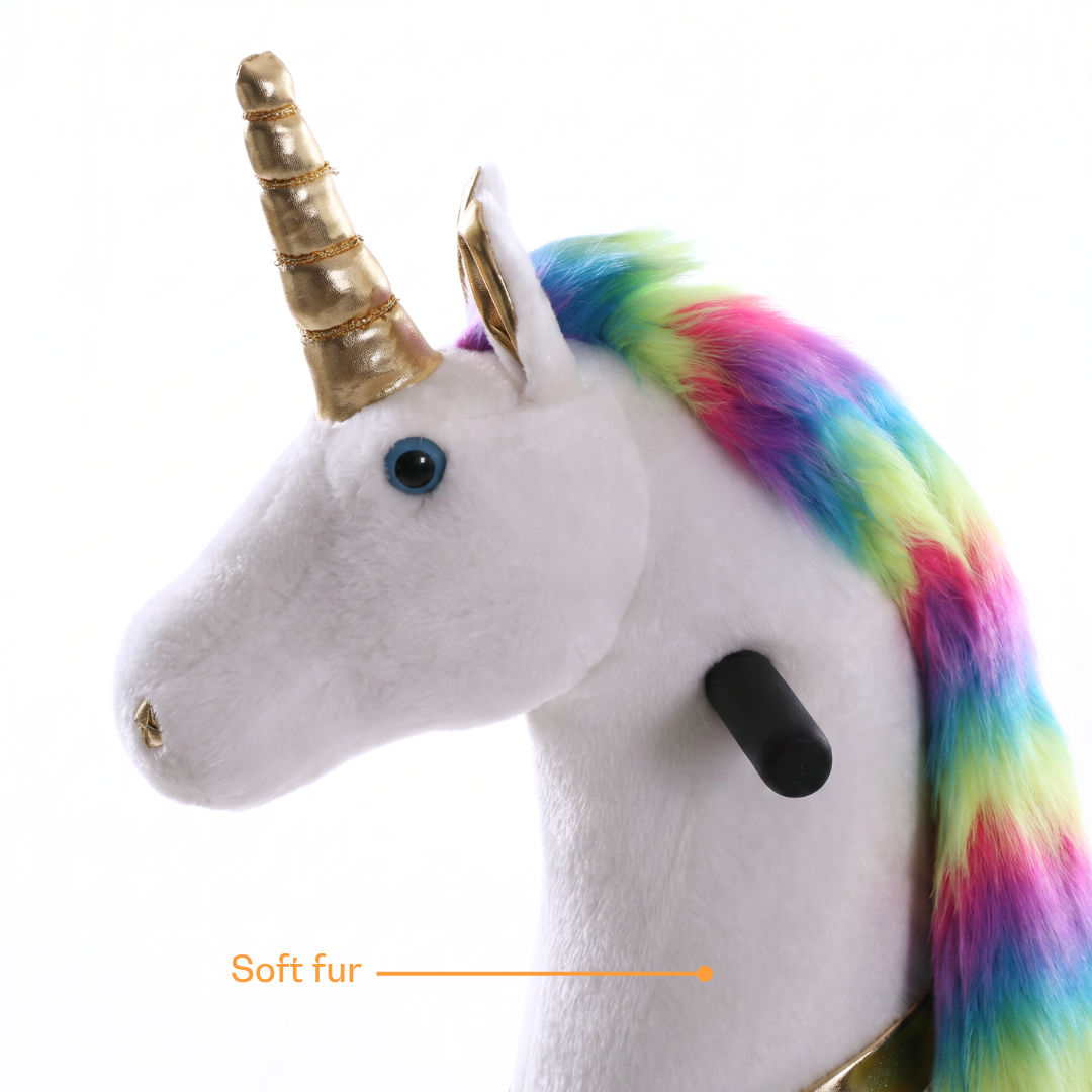 Vrooomy® Unicornio mecánico L - Blanco