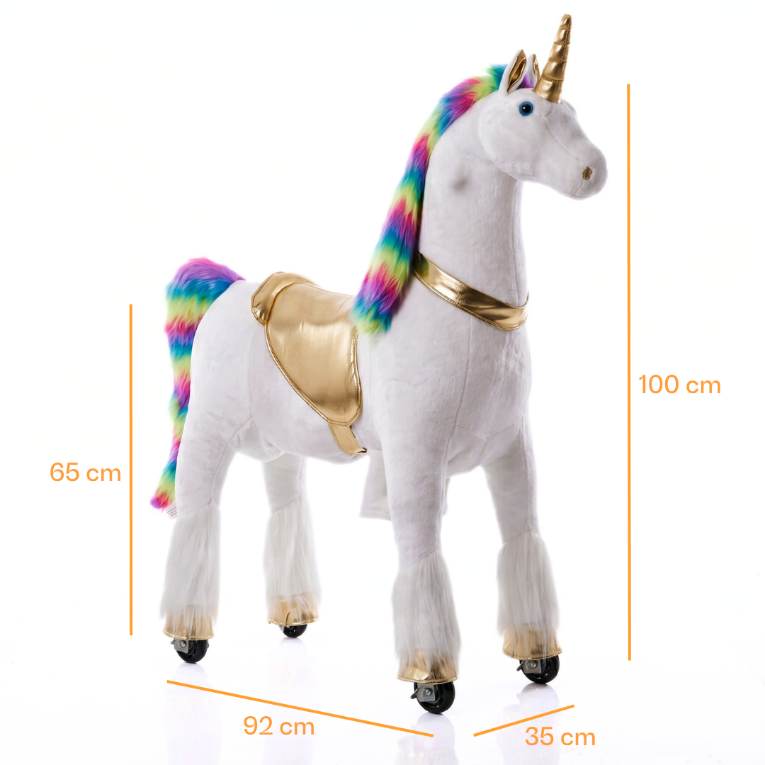 Vrooomy® Unicornio mecánico L - Blanco