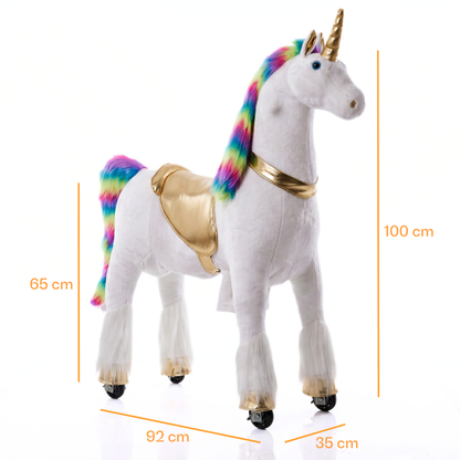Vrooomy® Unicornio mecánico L - Blanco