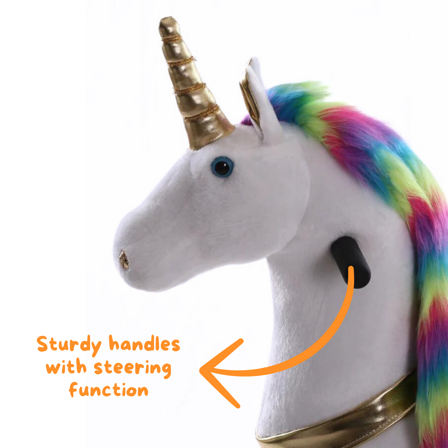 Vrooomy® Mechanisches Einhorn L – Weiß