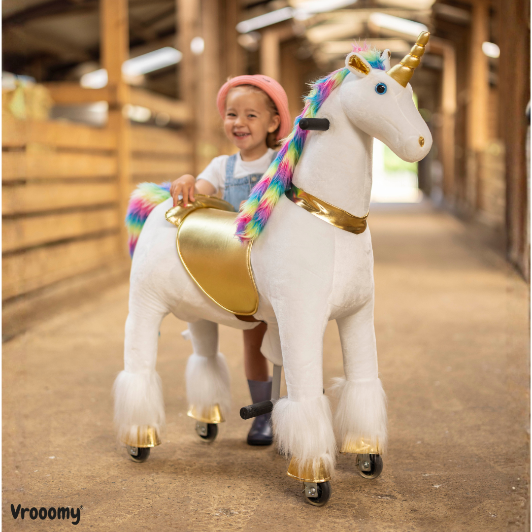 Vrooomy® Mechanisches Einhorn L - Gold