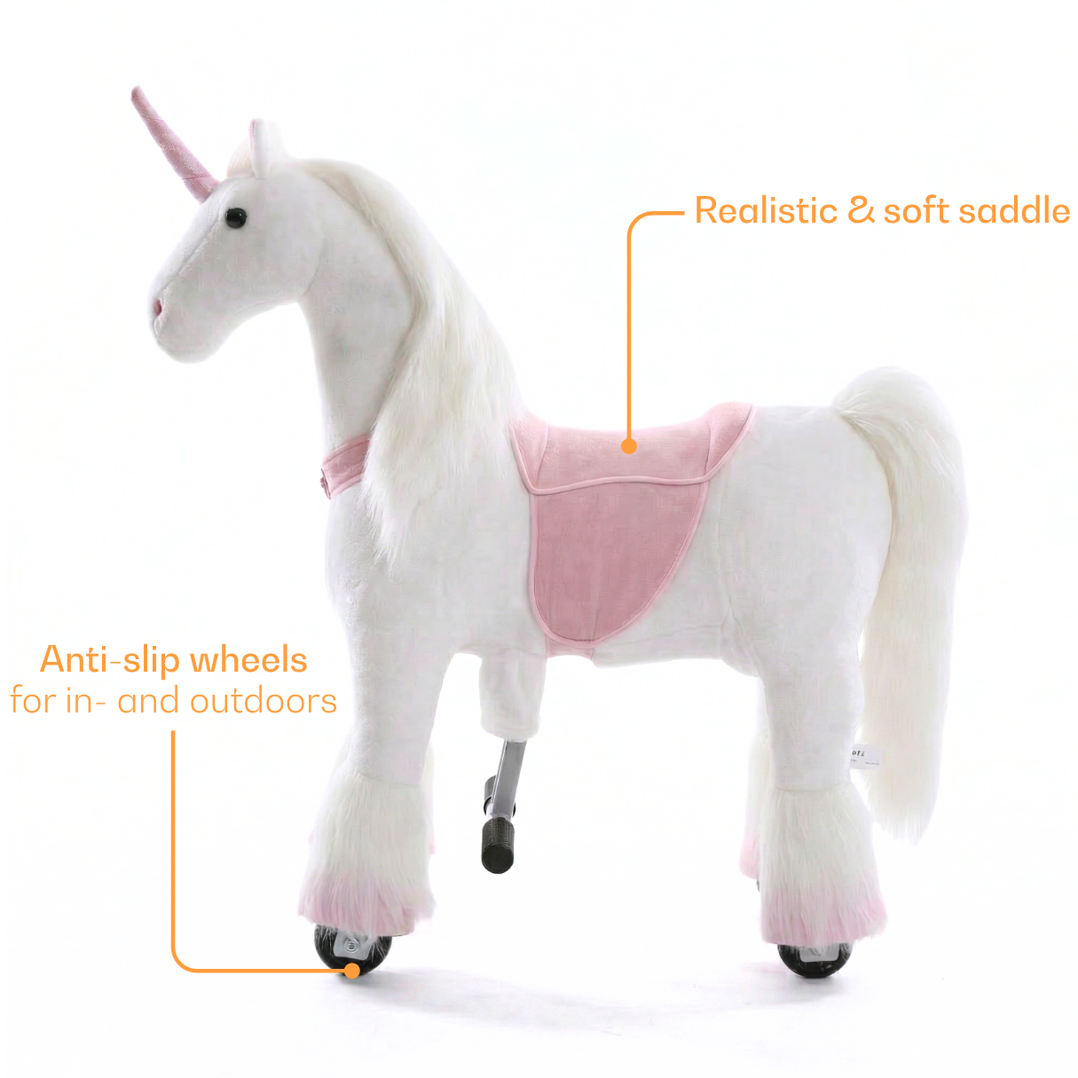 Vrooomy® Mechanisches Einhorn S - Rosa