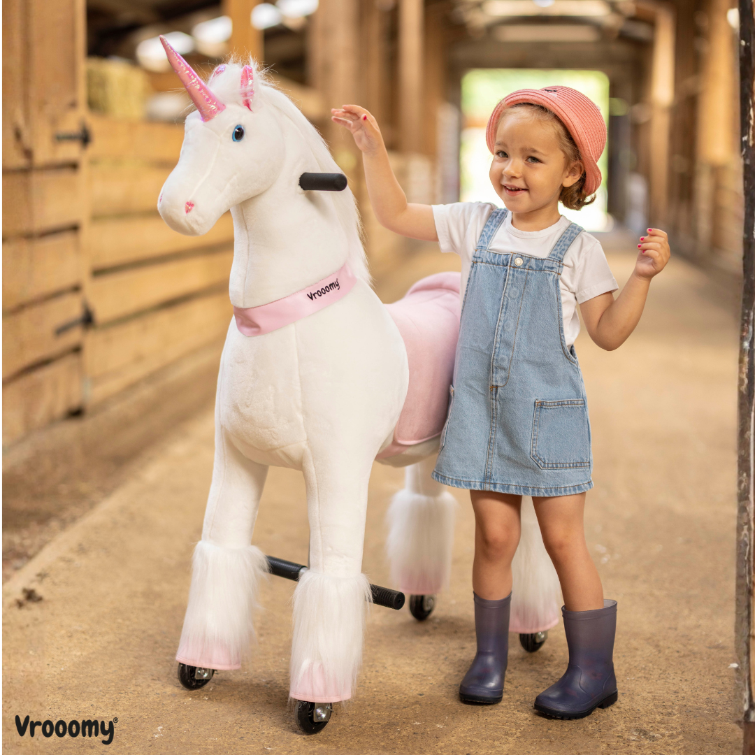 Vrooomy® Mechanische Eenhoorn L - Roze