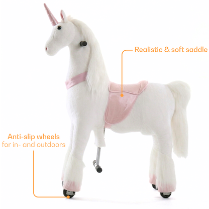 Vrooomy® Mechanisches Einhorn L - Rosa
