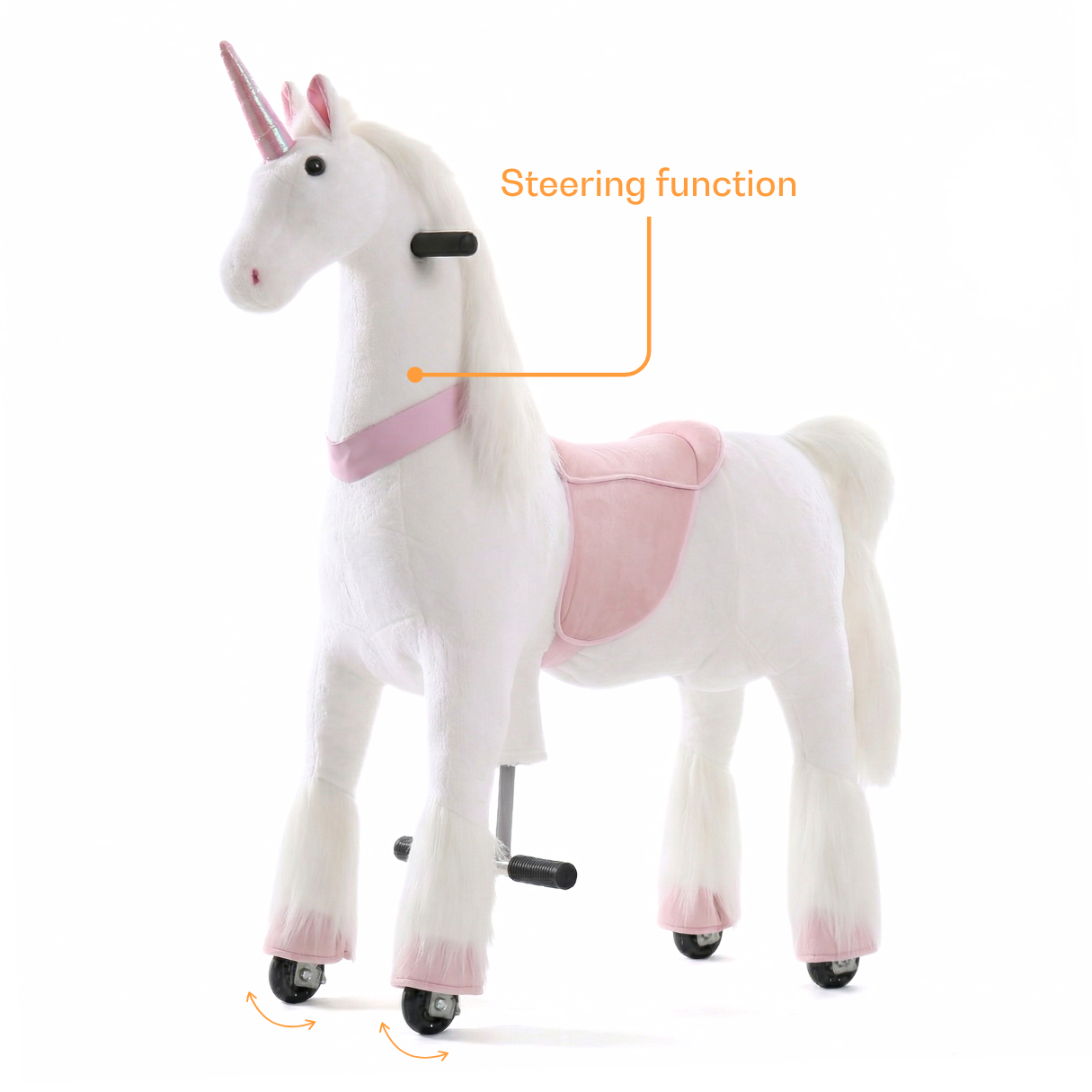 Vrooomy® Mechanisches Einhorn L - Rosa