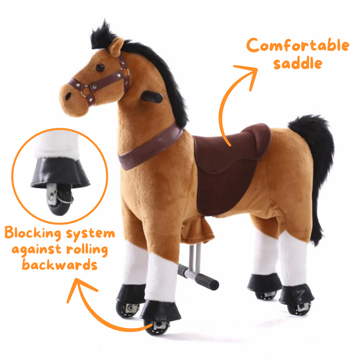 Vrooomy® Mechanische Pony S – Braun