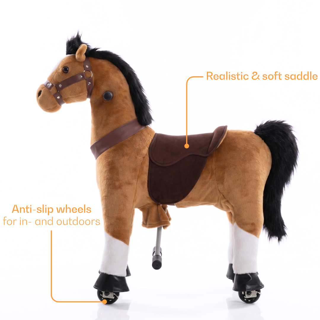 Vrooomy® Mechanische Pony S - Bruin