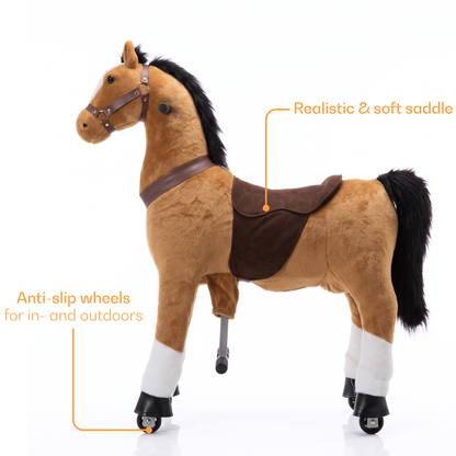 Vrooomy® Pony mecánico L - Marrón