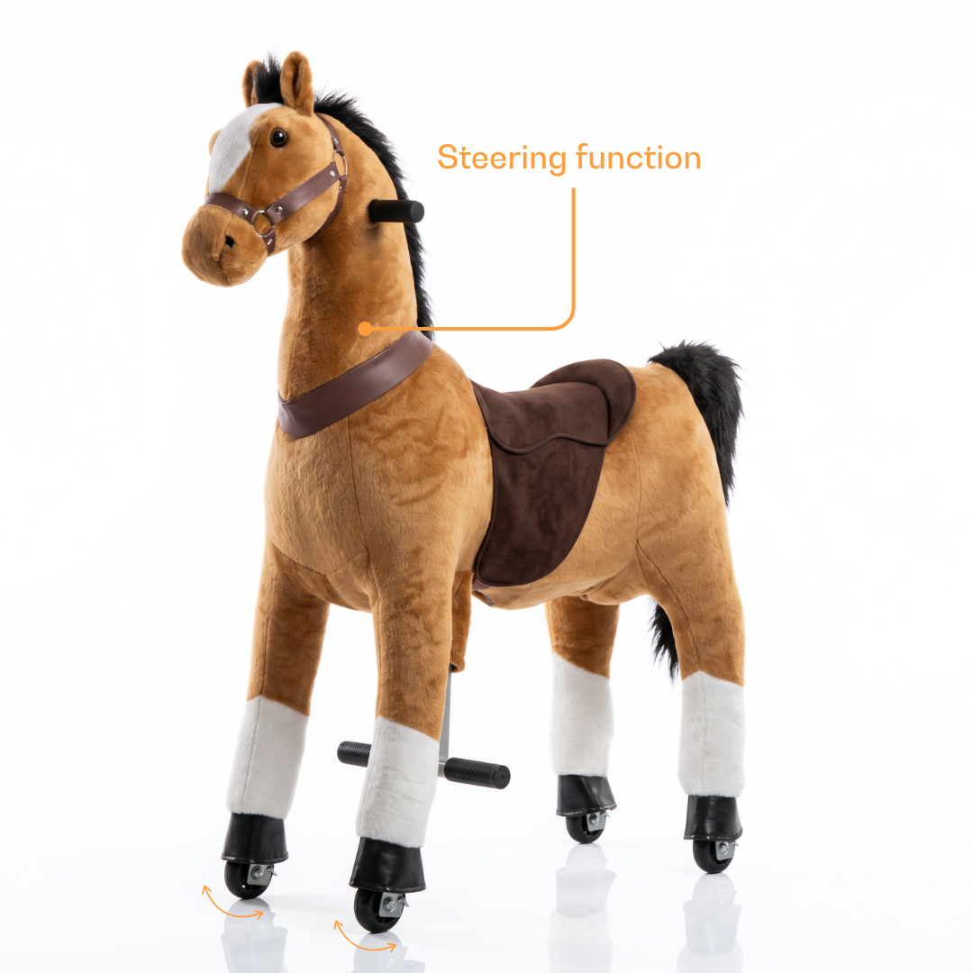 Vrooomy® Pony mecánico L - Marrón