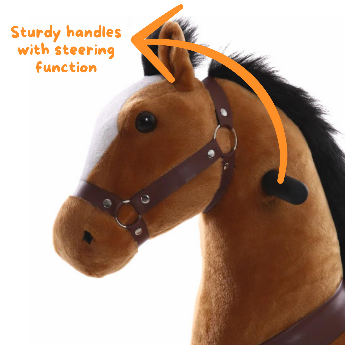 Vrooomy® Mechanische Pony L – Braun