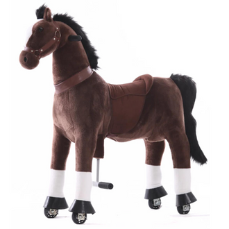 Vrooomy® Mechanische Pony L - Donkerbruin