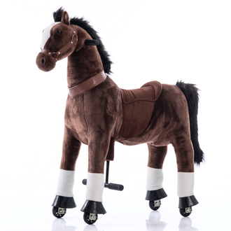 Vrooomy® Mechanische Pony L - Donkerbruin