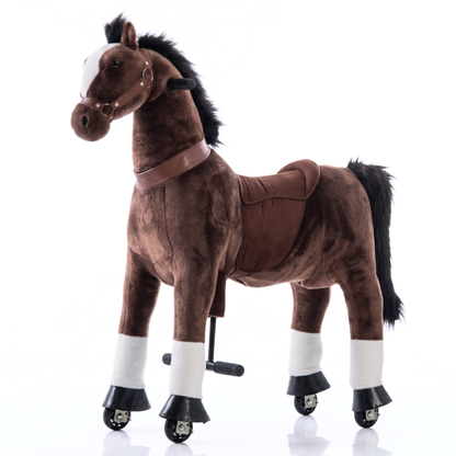 Vrooomy® Pony mecánico L - Marrón oscuro