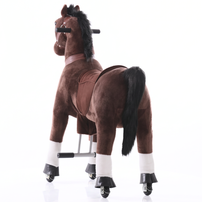 Vrooomy® Pony mecánico L - Marrón oscuro