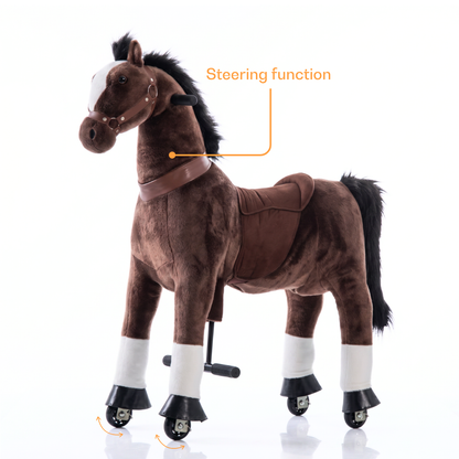 Vrooomy® Pony mecánico L - Marrón oscuro