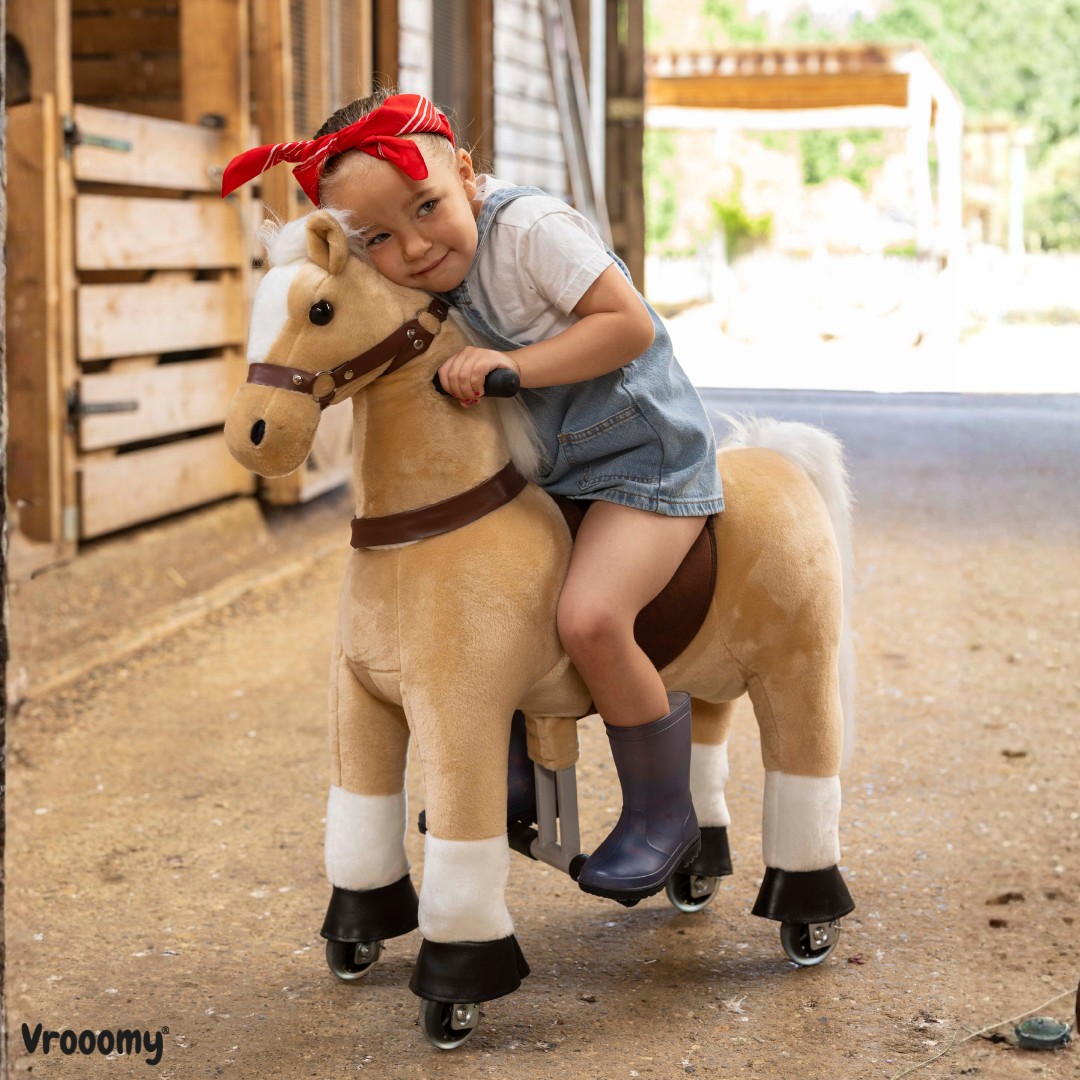Vrooomy® Pony mecánico S - Beige