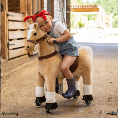 Vrooomy® Pony mecánico S - Beige