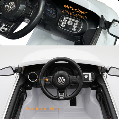 Elektrische kinderauto Volkswagen Beetle Dune XL 12V wit