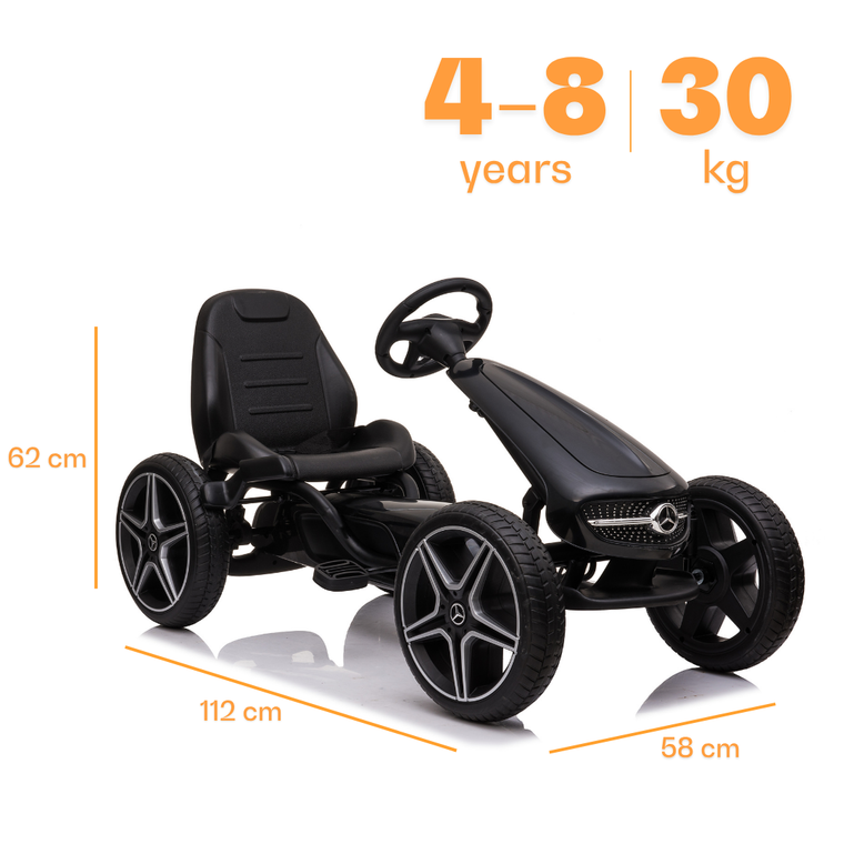 Mercedes-Benz Gokart na pedały - Czarny