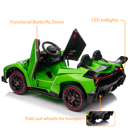Elektrische kinderauto Lamborghini Veneno 12V groen