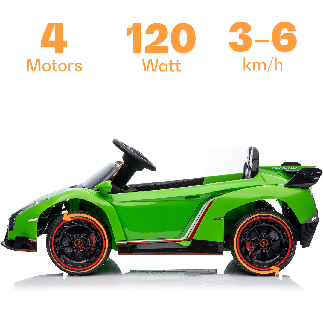 Elektrische kinderauto Lamborghini Veneno 12V groen