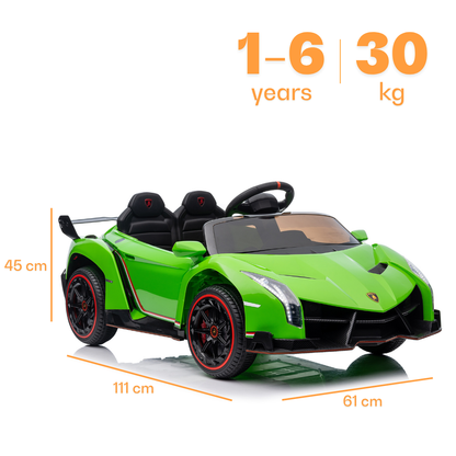 Elektrische kinderauto Lamborghini Veneno 12V groen
