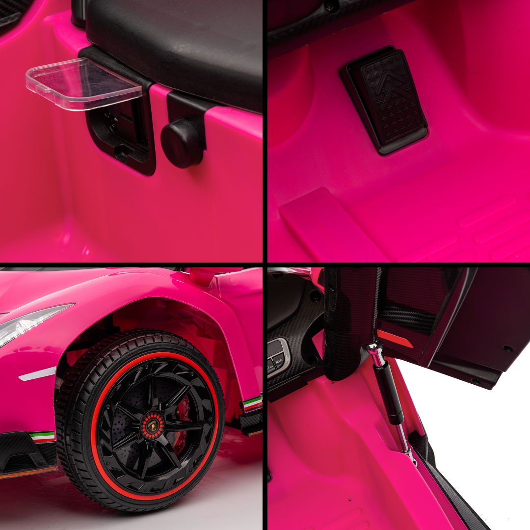 Elektrische kinderauto Lamborghini Veneno 12V roze