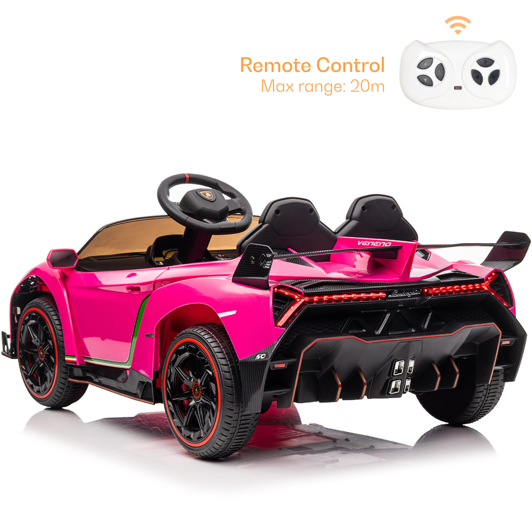 Elektrische kinderauto Lamborghini Veneno 12V roze
