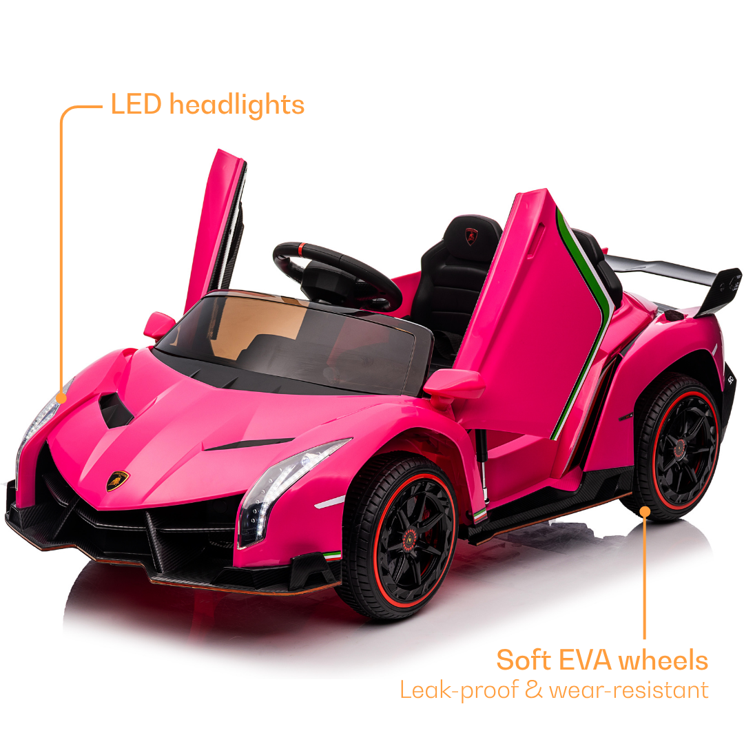 Elektrische kinderauto Lamborghini Veneno 12V roze