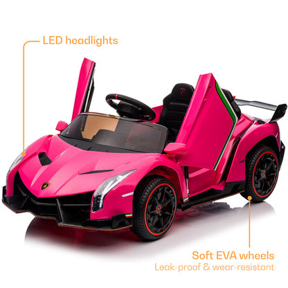 Elektrische kinderauto Lamborghini Veneno 12V roze