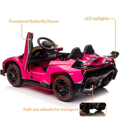 Elektrische kinderauto Lamborghini Veneno 12V roze