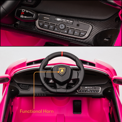 Elektrische kinderauto Lamborghini Veneno 12V roze