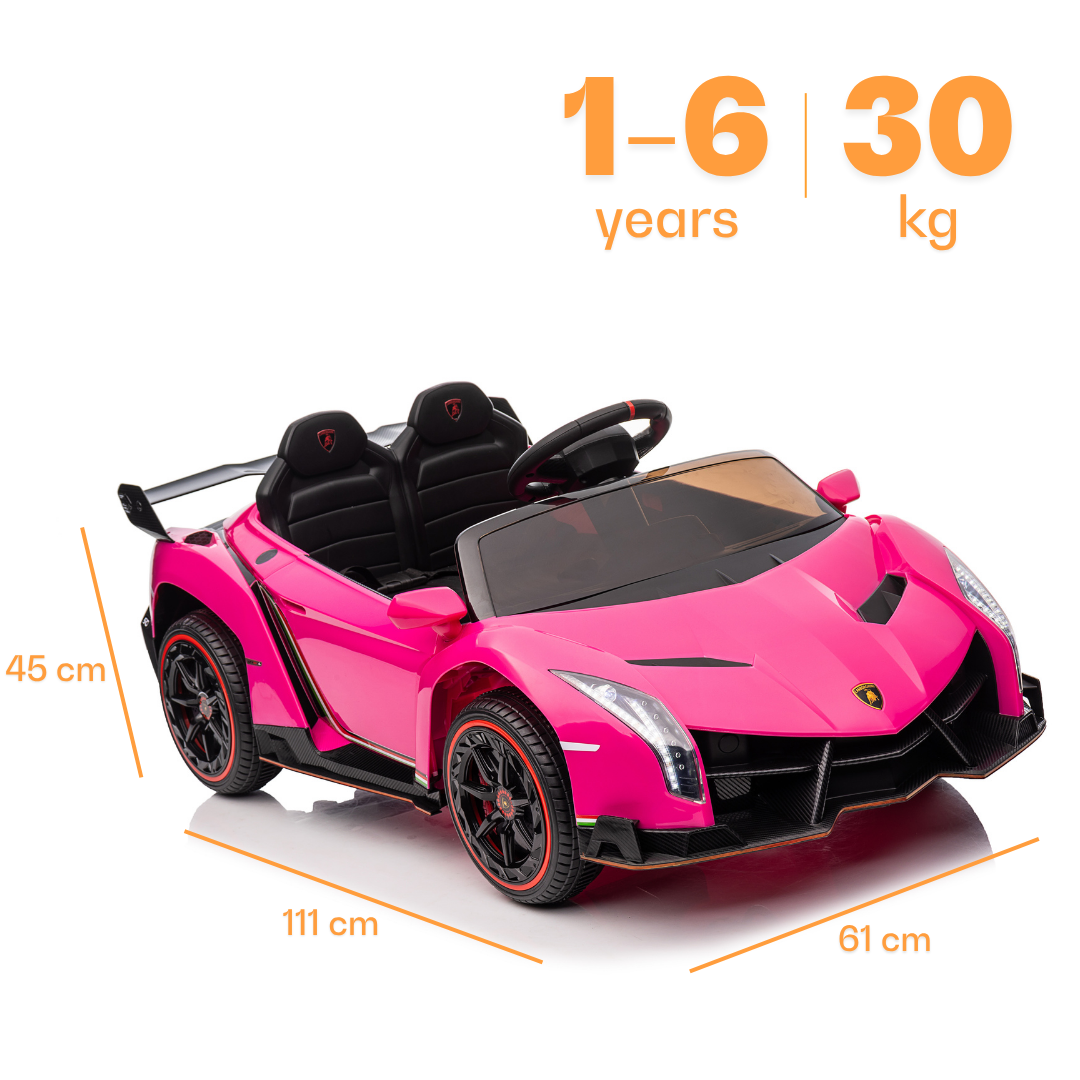 Elektrische kinderauto Lamborghini Veneno 12V roze