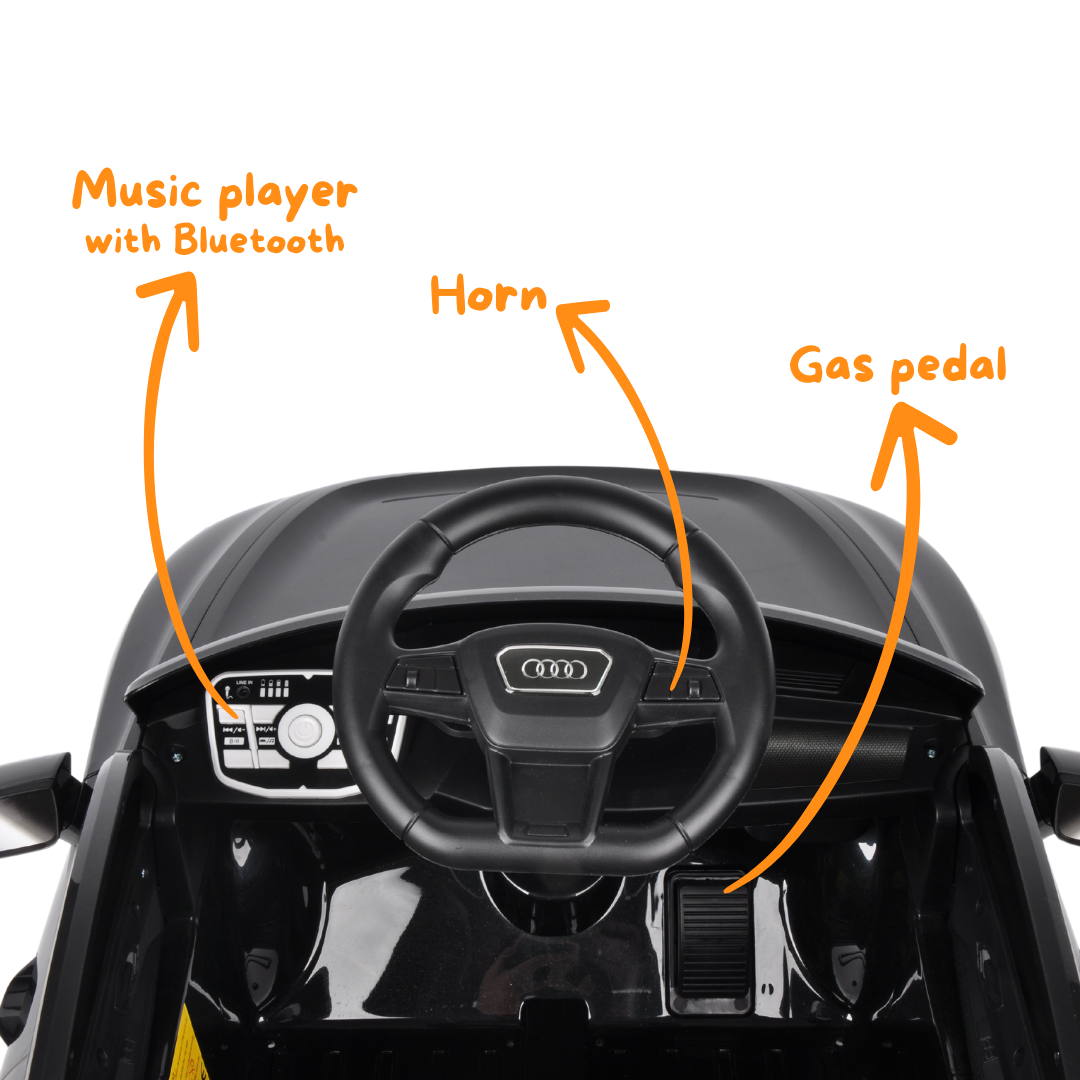 kinderauto pedale Audi e-Tron GT Elektro-Kinderauto 12 V – Schwarz